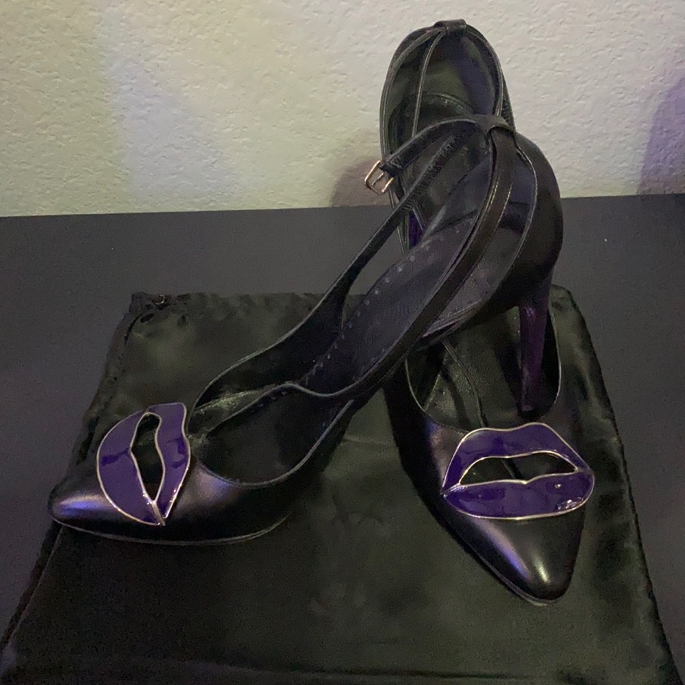 YSL infamous “Lips” Ankle Strap Pump